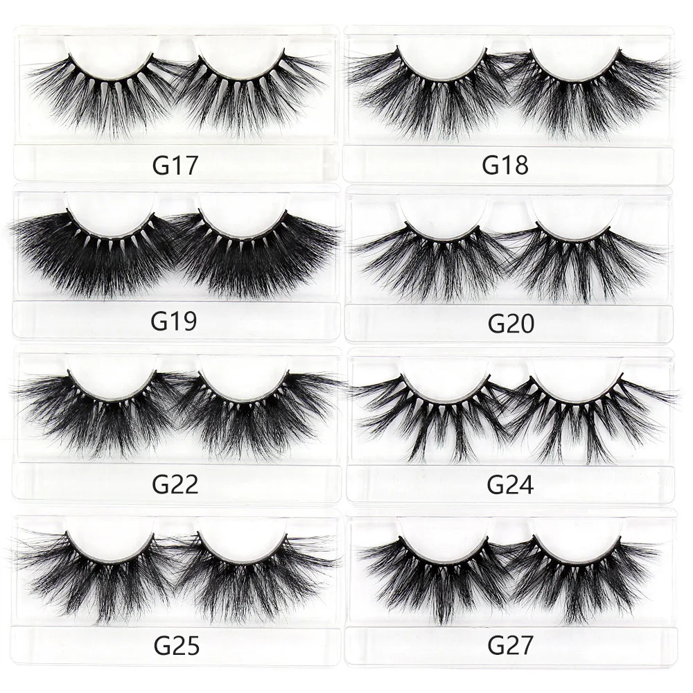 FOXESJI 5D 25mm Mink Eye Lashes Crisscross High Volume Fluffy Wispy Lashes Mink Fluffy Soft Reusable False Eyelashes Extension