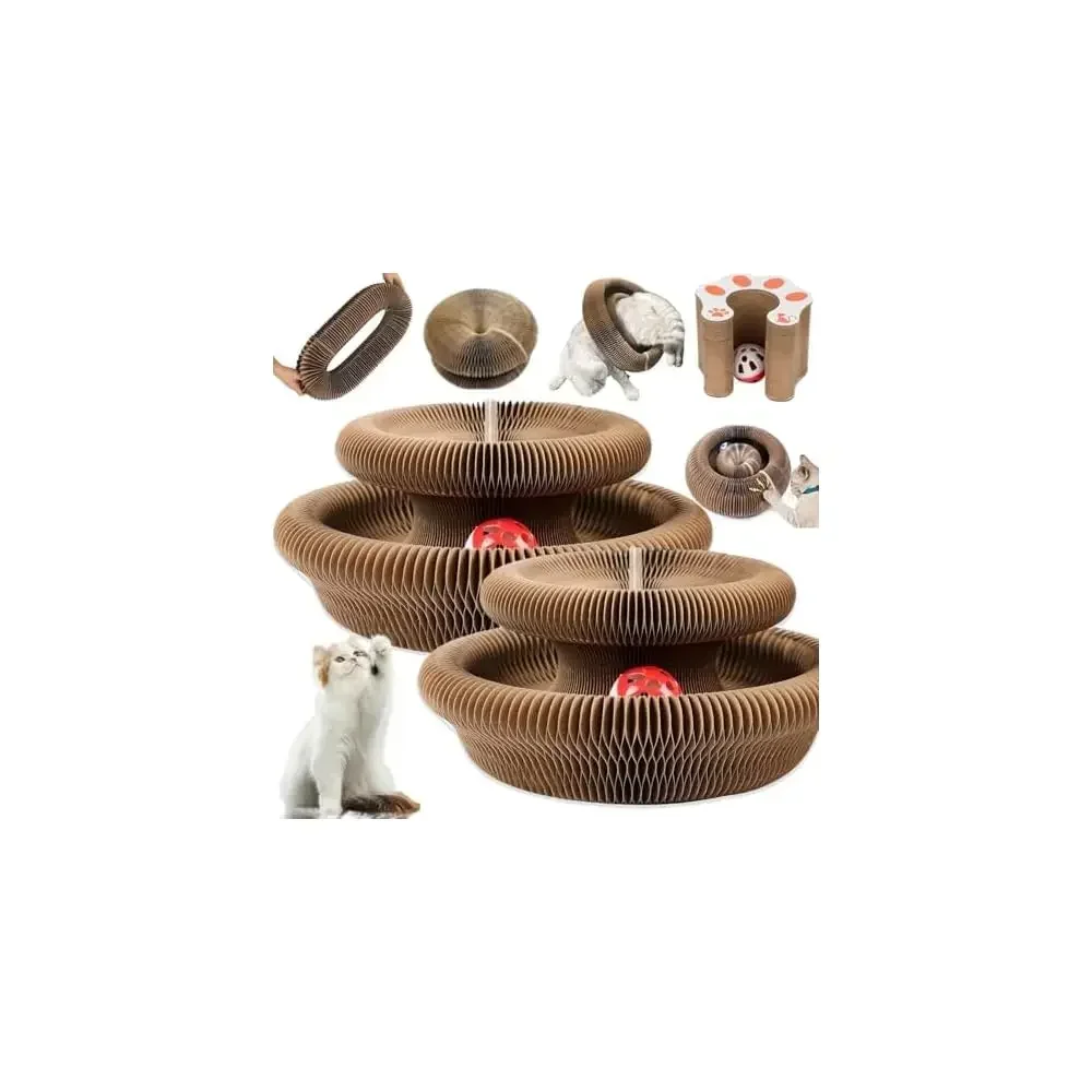 

2 шт. игрушек для кошек Kitty Curls, интерактивная игрушка-пианино для кошек, картонная когтеточка для заточки когтей, интерактивная когтеточка с