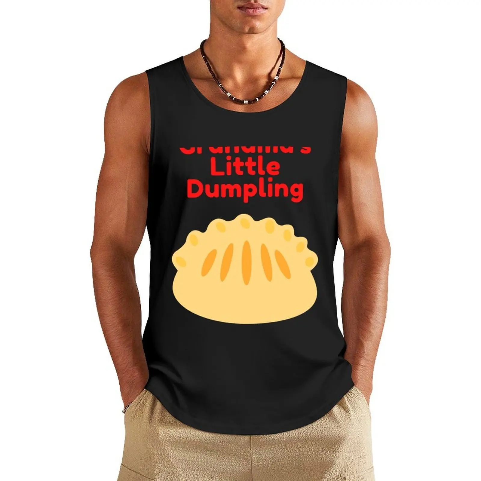 

Grandma's Little Dumpling Baby Onesie and Toddler Clothing Tank Top Male vest Top sexy clothes men singlet for men