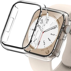 Cristal templado y funda para Apple Watch, accesorios de 45mm, 41mm, 44mm, 40mm, 42mm, Protector de pantalla para Apple watch serie 9, 4, 5, 6, SE, 7, 8