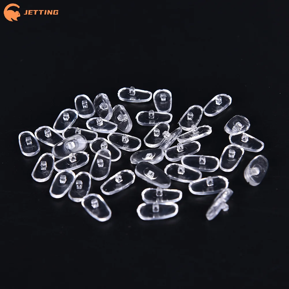 (New) 50Pairs Transparent Silicone Airbag No Holes Nose Pads On Glasses Comfortable Anti-Slip for Insert Embedding Nose Pad