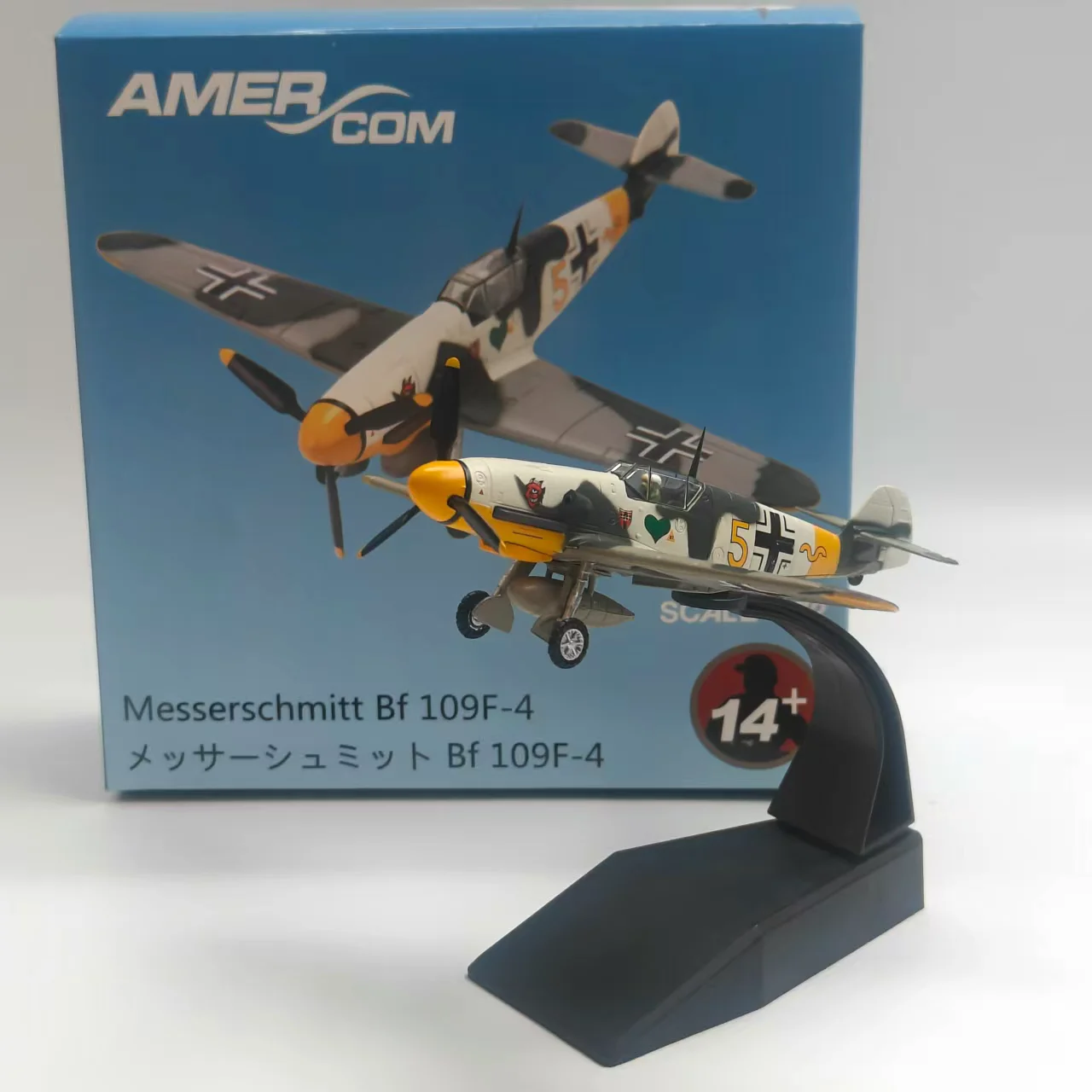 

Литой под давлением масштаб 1/72, немецкий истребитель BF109-4, модель самолета из сплава, Коллекционная игрушка, подарок, сувенир, украшение для дисплея
