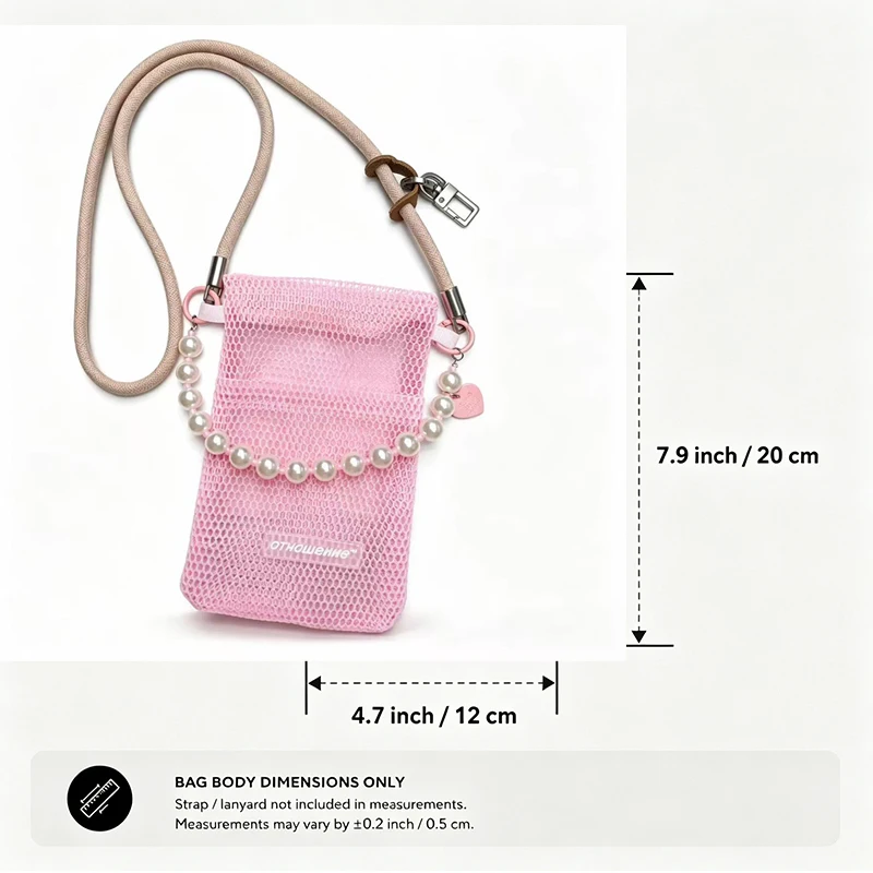 Sweet and Fresh Mobile Phone Bag for Women Summer Style Cute Mini Shoulder Bag Crossbody Mesh Portable Cosmetics bag Phone mini - view 5