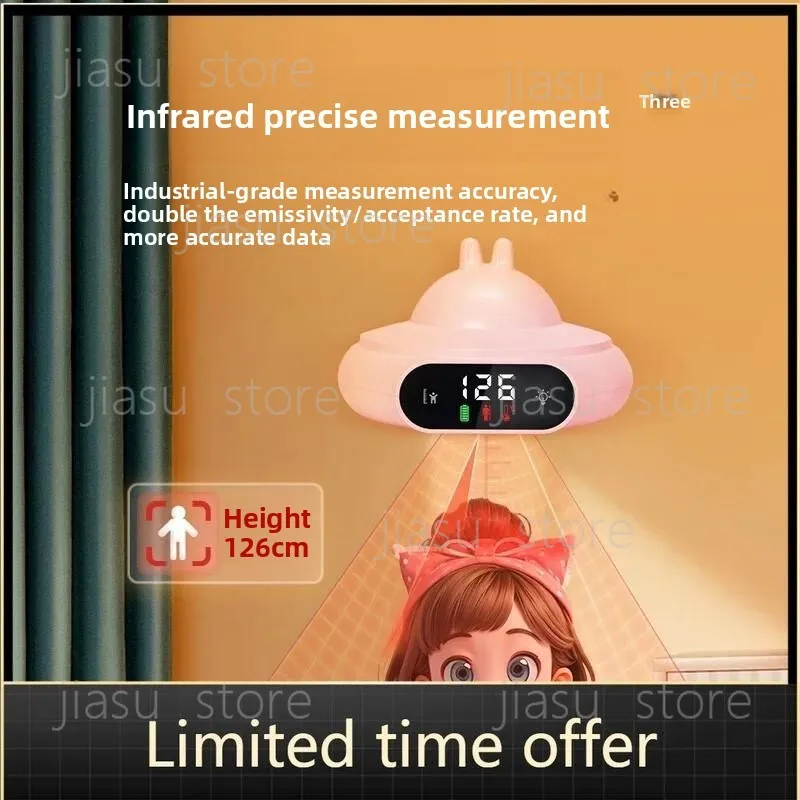 Flying Saucer Smart Infrared Height Measuring Instrument for Children Baby Height Ruler Home Use High Accuracy