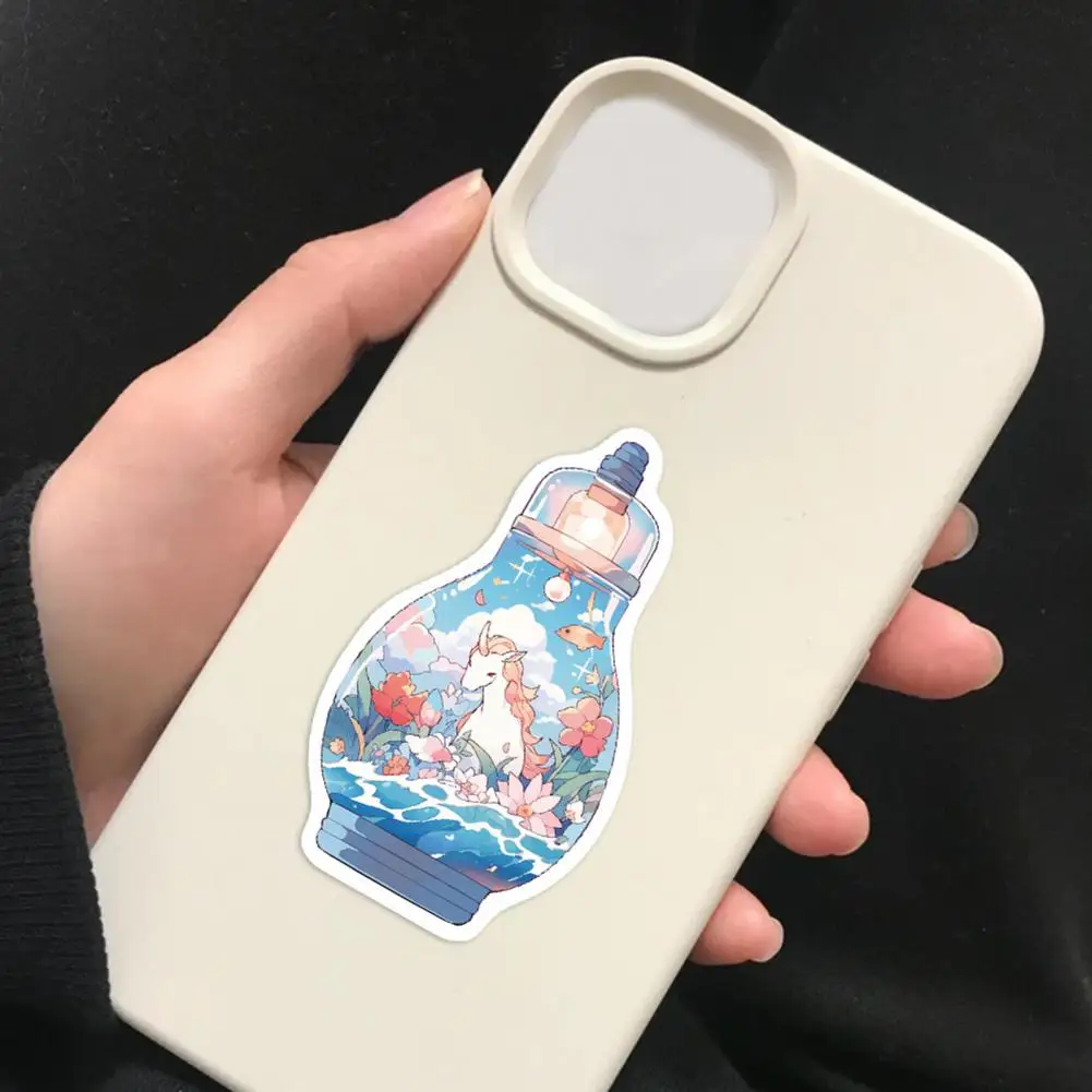 Calcomanías de Pvc para ordenador portátil, juego de pegatinas de mundo de bombilla impermeable, autoadhesivas no repetitivas, para teléfono, portátil y equipaje