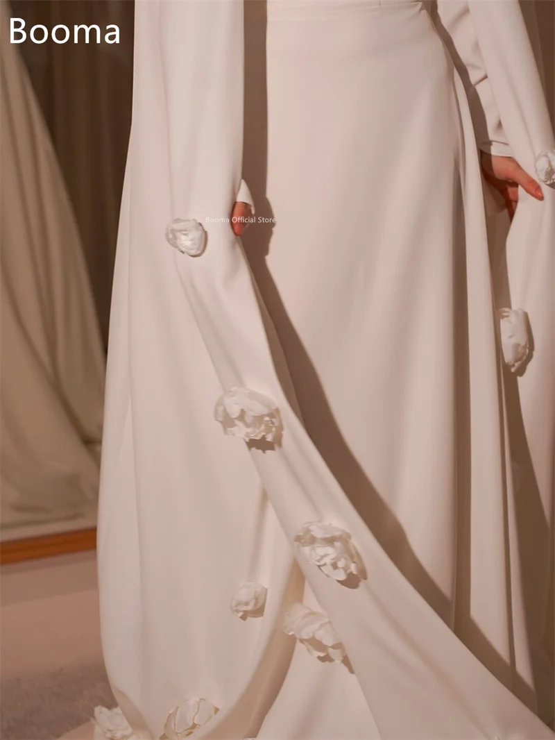 Booma a-line فساتين زفاف بسيطة من الساتان بطول الأرض فستان عرائس أنيق المملكة العربية السعودية مصنوع حسب الطلب 2025