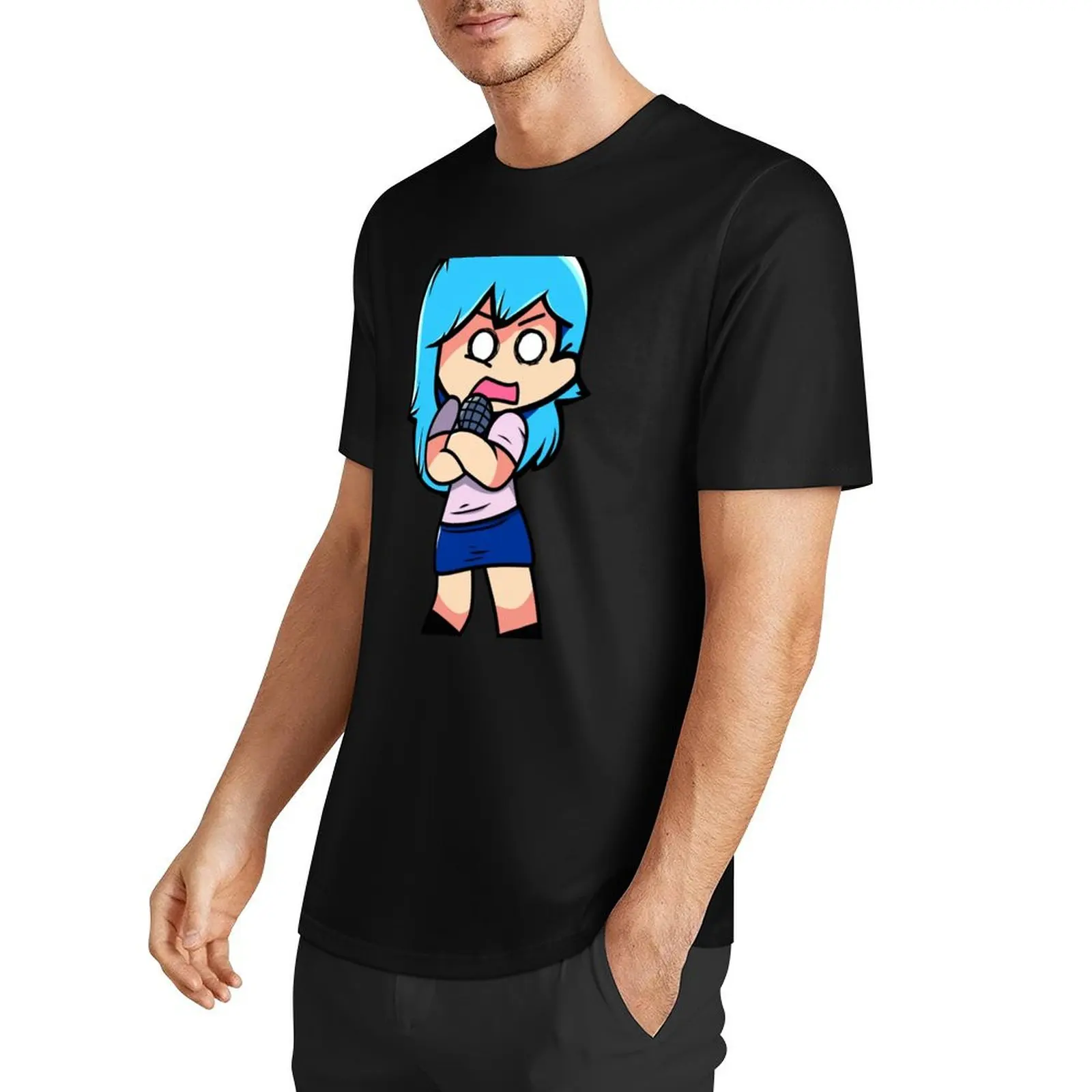 Sky FNF mod character detailed version T-Shirt graphics customizeds summer clothes mens t shirts casual stylish image 2