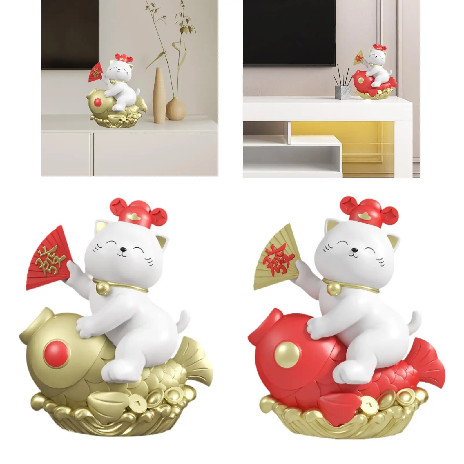 Statue de chat porte-bonheur chinois, tirelire pour bureau, chambre à coucher, enfants