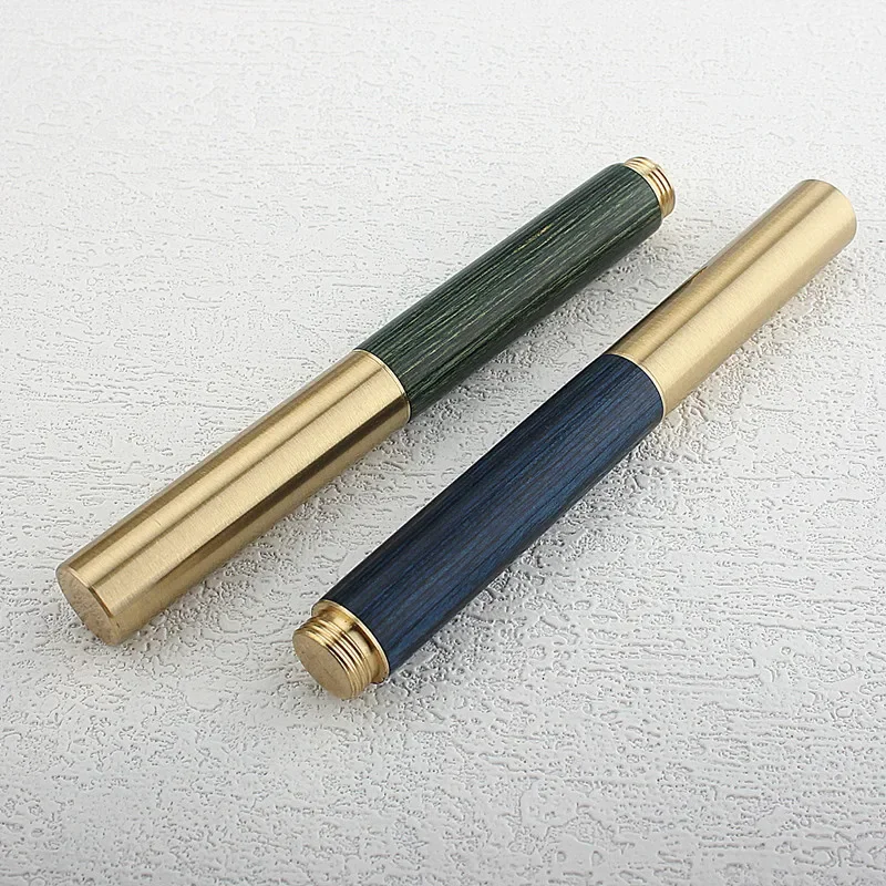 

Mini Green sandal wood Fountain Pen Cute Pocket pens for Students Calligraphy EF F Nibs Writing ink Pens office school supplies