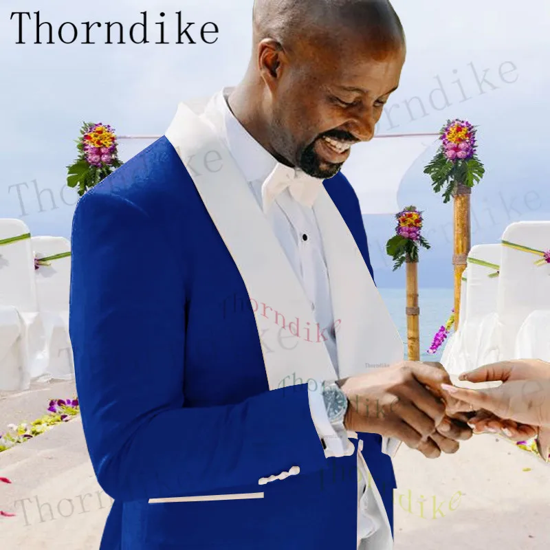 

Thorndike (Jacket+Pants) New Wedding Suits For Men Best Man's Set Formal Suit For Business Meetings Custom Made Royal Blue Suits