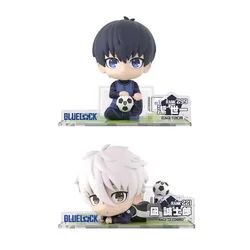 Blue Lock Kawaii Nagi Yisagi Isagi Yoichi Sitting Action Figure Doll Tabletop Model Anime Peripheral Creative Birthday Gift Toys