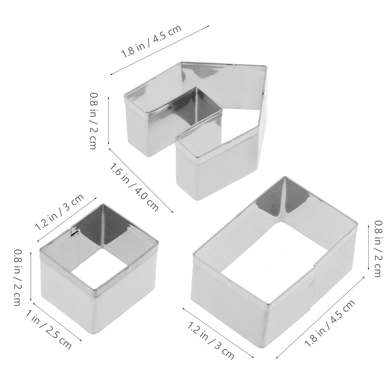 

3Pcs Stainless Steel House Cookie Cutter Set Mini Gingerbread DIY Biscuit Mold for Chocolate Cupcake Fondant Cookie Cutter Set