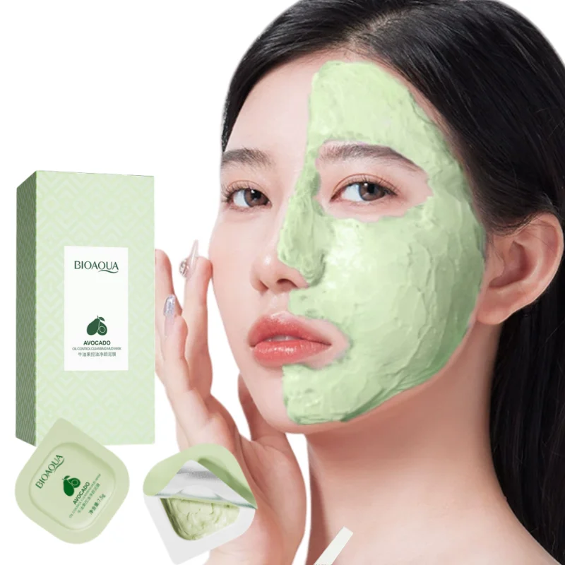 1 Caja Contiene 8 Mascarillas Limpiadoras de Aguacate, que Contienen Extractos de Aguacate, Aloe Vera y Otros Extractos de Plantas Beneficiosos para la Piel, para Limpiar e Hidratar la Piel. Empaquetados Individualmente para Mayor Comodidad, Son Limpios e