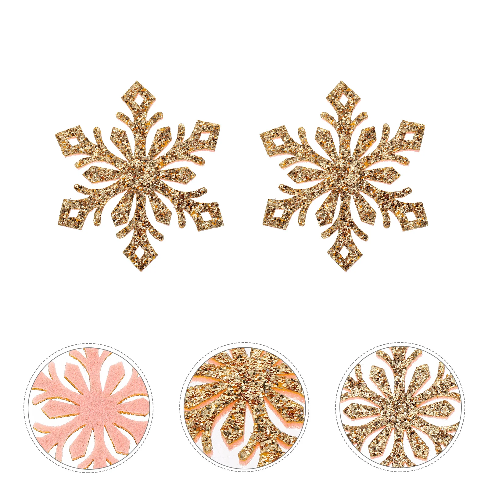 

30pcs Snowflake Diy Hair Clip Material Handicraft Accessories For Girls Children Hairpin Decor Craft Projects Clothing Patches
