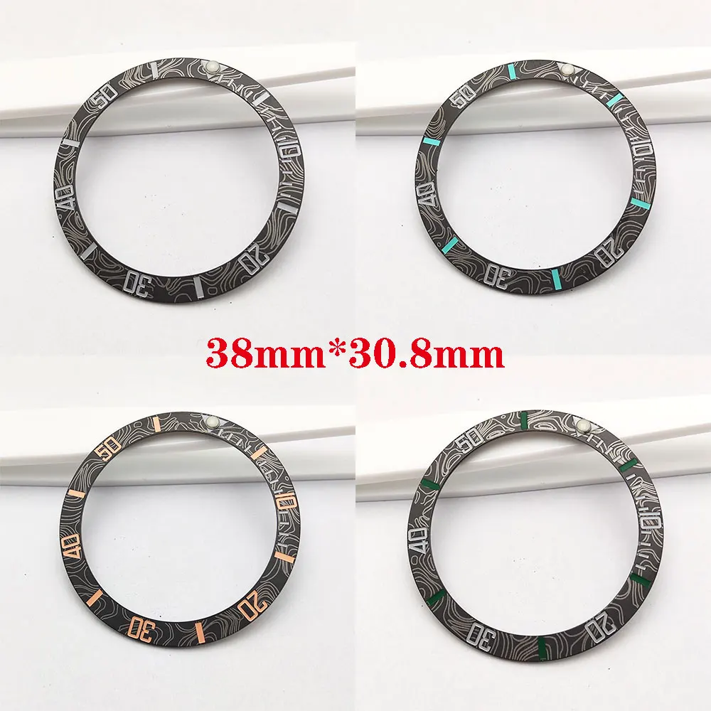 

Вставка безеля для часов 38 мм, керамика для корпуса NH35 Mod GMT, имитация углеродного волокна, дизайн NH35, аксессуары для часов