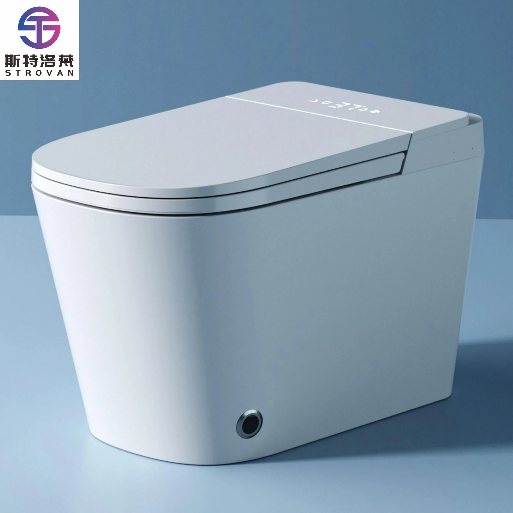 

ZXHK Intelligent WC Floor Mounted Water Closet Bathroom Automatic One Piece Smart Toilet Commode for Home