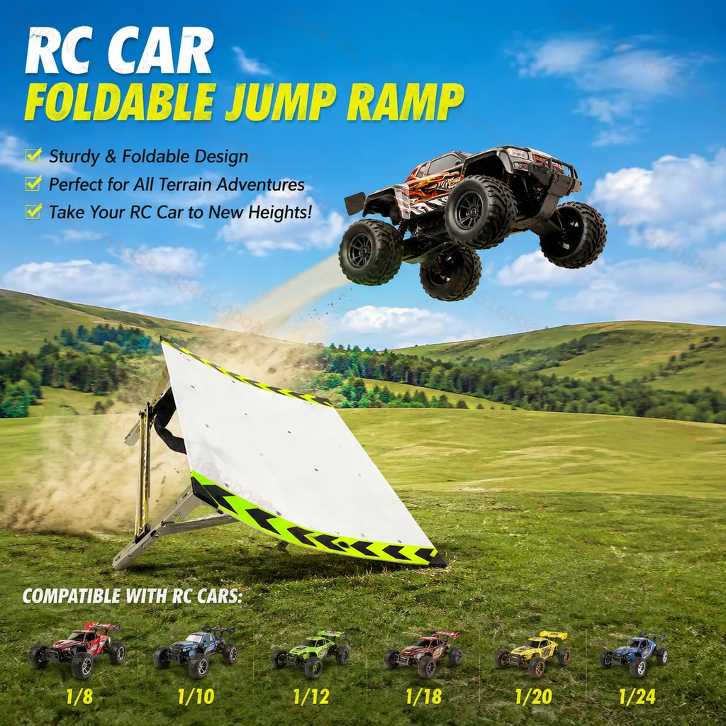 RC 1/8 1/10 1/12 1/18 1/20 1/24 outdoors remote control model off-road vehicle folding jumping platform flying slope platform