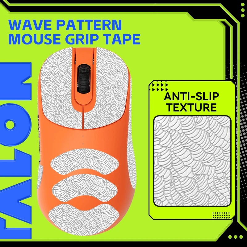 Witte Talongames Muis Grip Tape Voor Vaxee NP-01 / NP-01S Muis, Palm Zweet Absorptie, All Inclusive Wave Patter Anti-Slip Tape