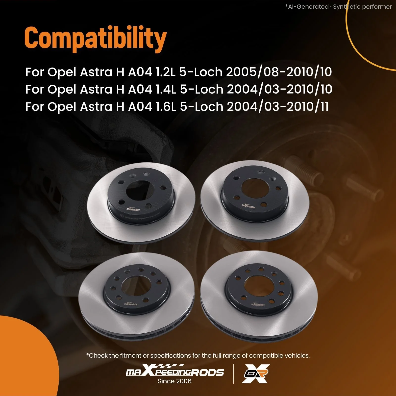 Front Rear Brake Discs Pads Set Fit for Opel Meriva A B Zafira B 569109