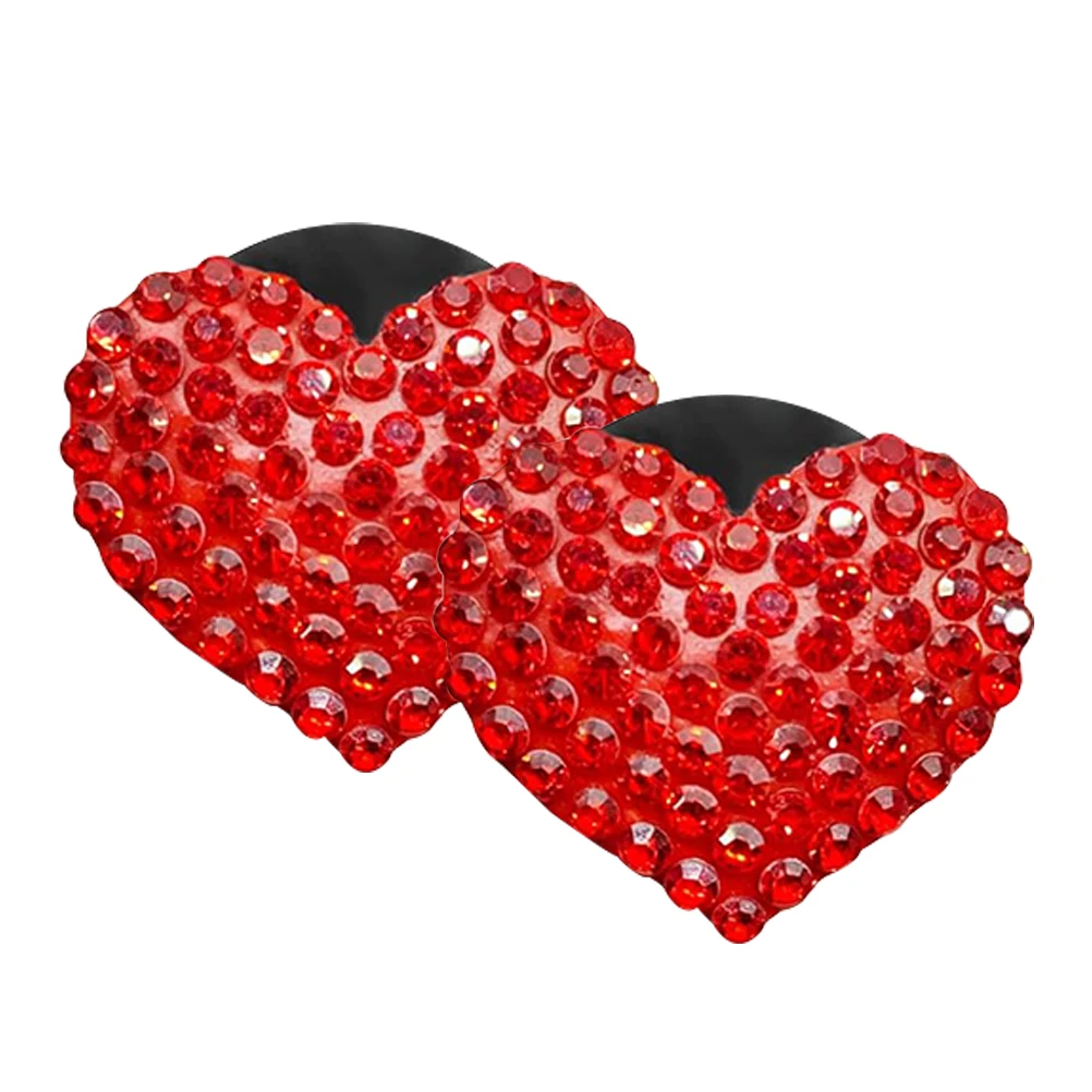 

2pcs Heart Shaped Car Air Freshener Clips Built in Aromatherapy Women Car Decor Dashboard nament Glass Interior