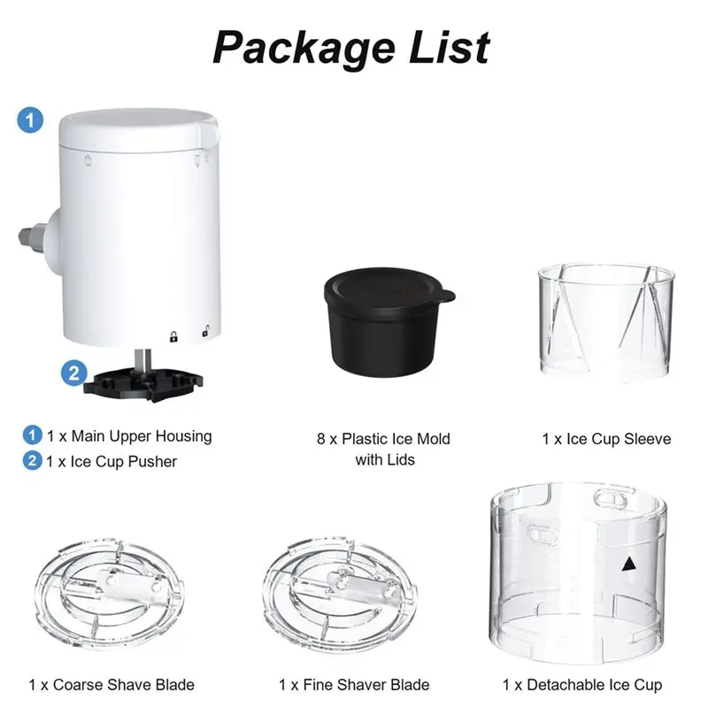 A76G-1 SET Shave Ice Attachment For Kitchenaid Stand Mixer Ice Shaver Machine For Kitchenaid Stand Mixer