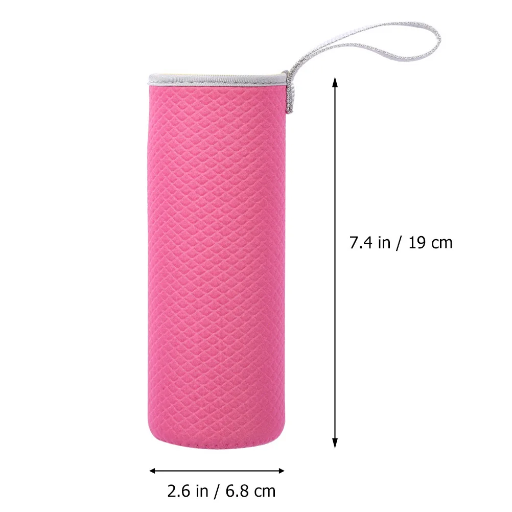 

4Pcs Heat Preservation Bottle Sleeve Soft Elastic Water Bottle Cover Portable Protective Bag Carrying Case for 550ml Cups