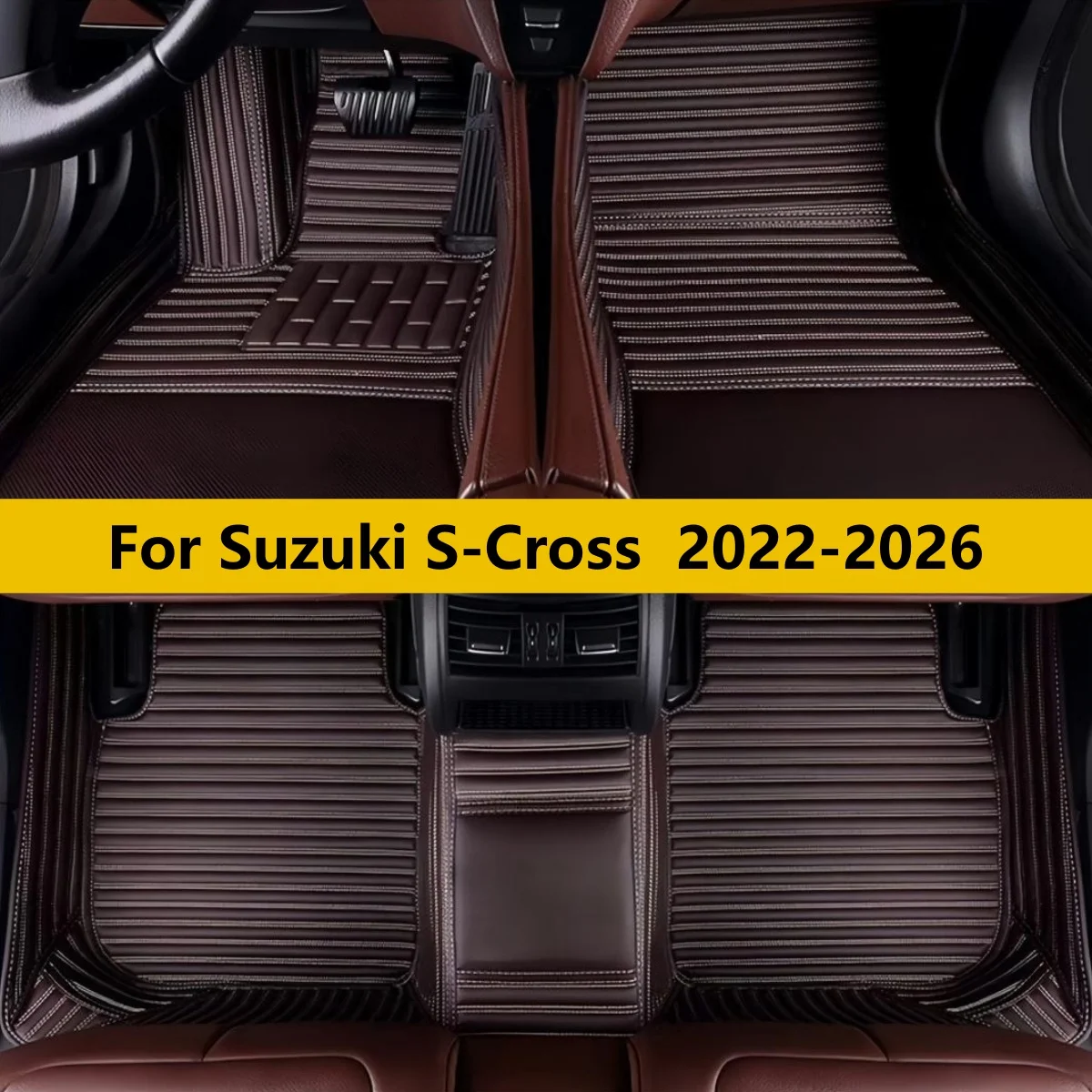 

Автомобильные коврики на заказ для Suzuki S-Cross 2022-2026: полный комплект, ковровые покрытия для пола автомобиля