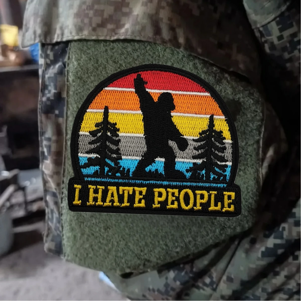Parche Morale I HATE PEOPLE – Táctico bordado adhesivo - imagen 5