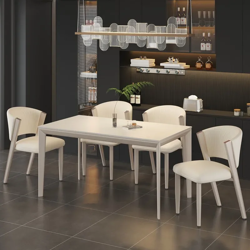 

Современный мягкий обеденный стул с металлическими ножками из искусственной кожи, офисный обеденный стул для спальни, дешевая удобная мебель для дома Sillas De Comedor