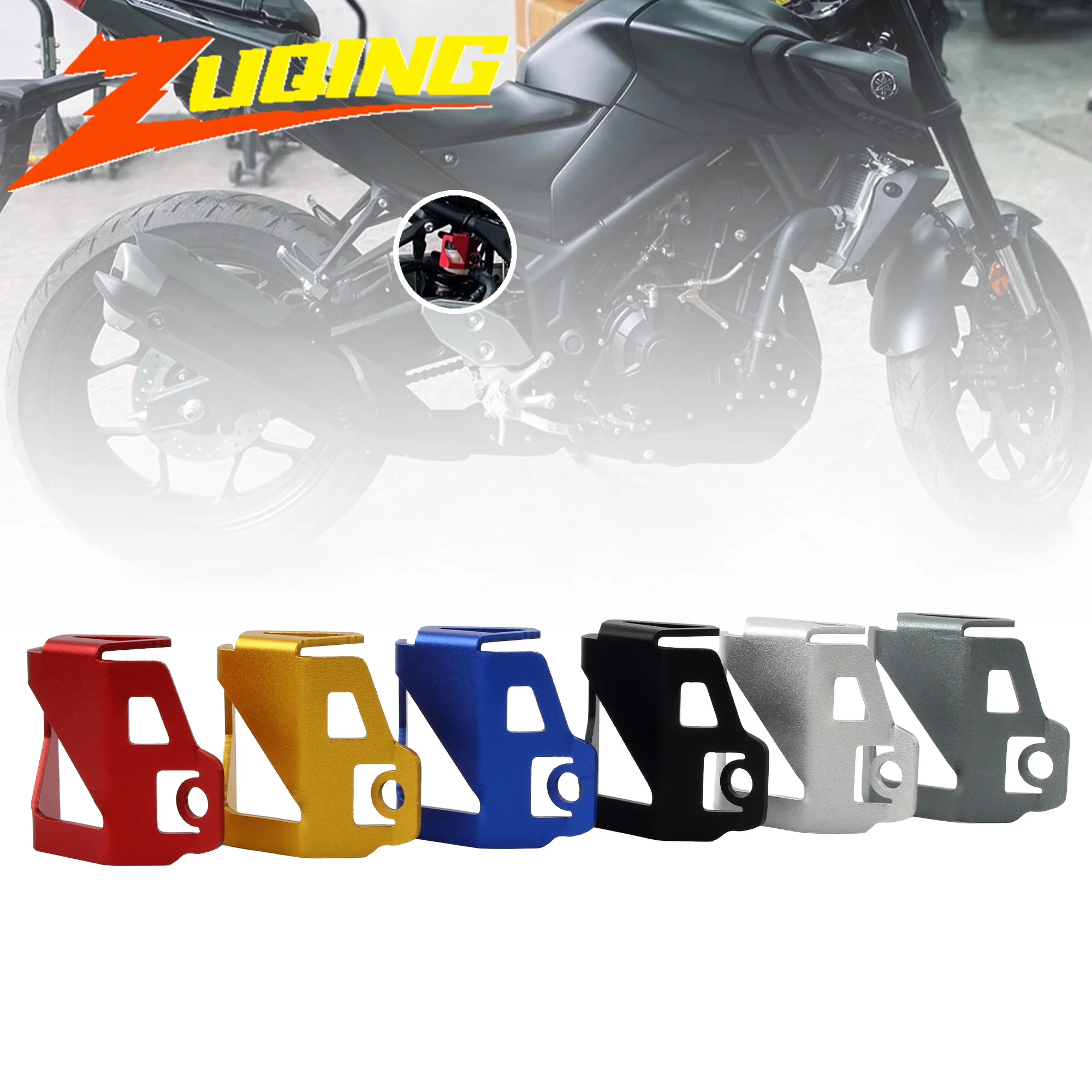 Universal Motorrad CNC Hinten Brems Flüssigkeit Reservoir Abdeckung Schutz Öl Tasse Schutz Für Kawasaki Honda Yamaha Suzuki Benelli Geändert