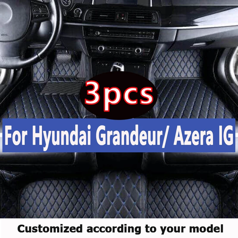 Car Mats For Hyundai Grandeur Azera IG 2019~2022 Anti-dirt Pad Carpets Leather Floor Mat Rugs Pad Interior Parts Car Accessories