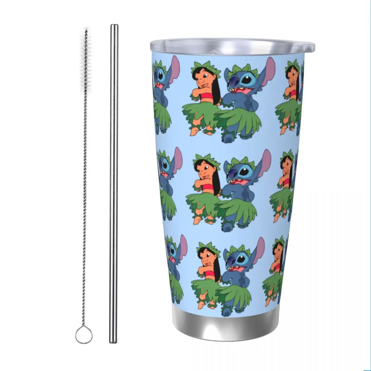 Lilo And Stitch Tumbler Vacuum Insulated Hula Dancer Coffee Cups Stainless Steel Car Mugs Hot Cold Drink, 20oz