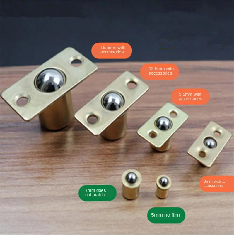Fechadura magnética para porta de armário, cobre puro, bola lateral do gaveta, trava magnética para porta de armário, montagem de móveis