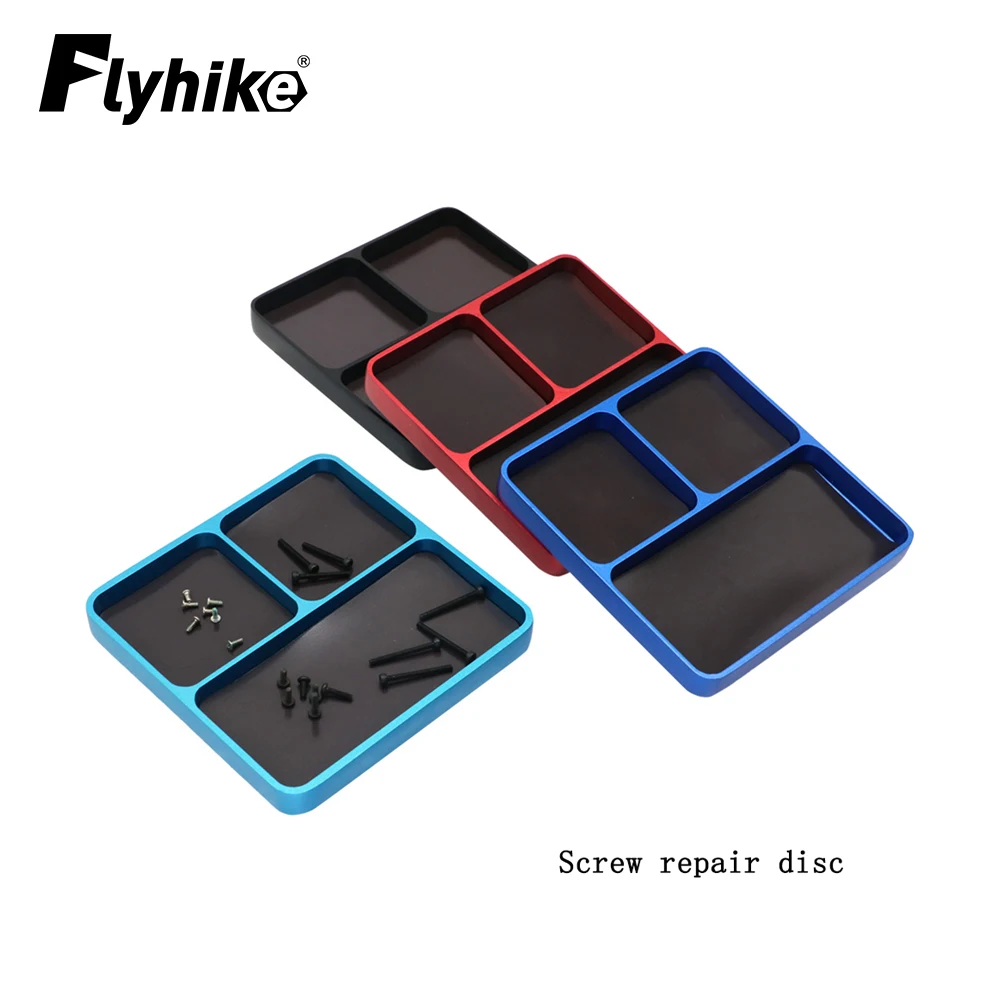 

RS Red Spider RC Car Screw Repair Disk Aluminum Alloy Repair Disk with Magnetic Tool Storage Box Square Screw Disk