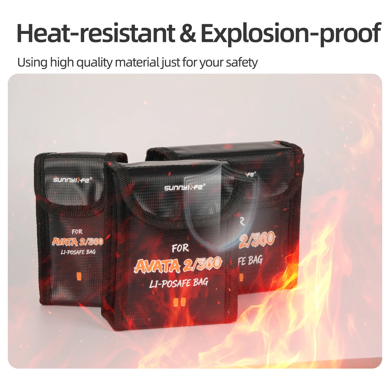 Battery Explosion Proof Bag Case For DJI Avata 2/Avata 360 Safety Battery Storage Bag For DJI Avata 2/Avata360 Drone Accessories