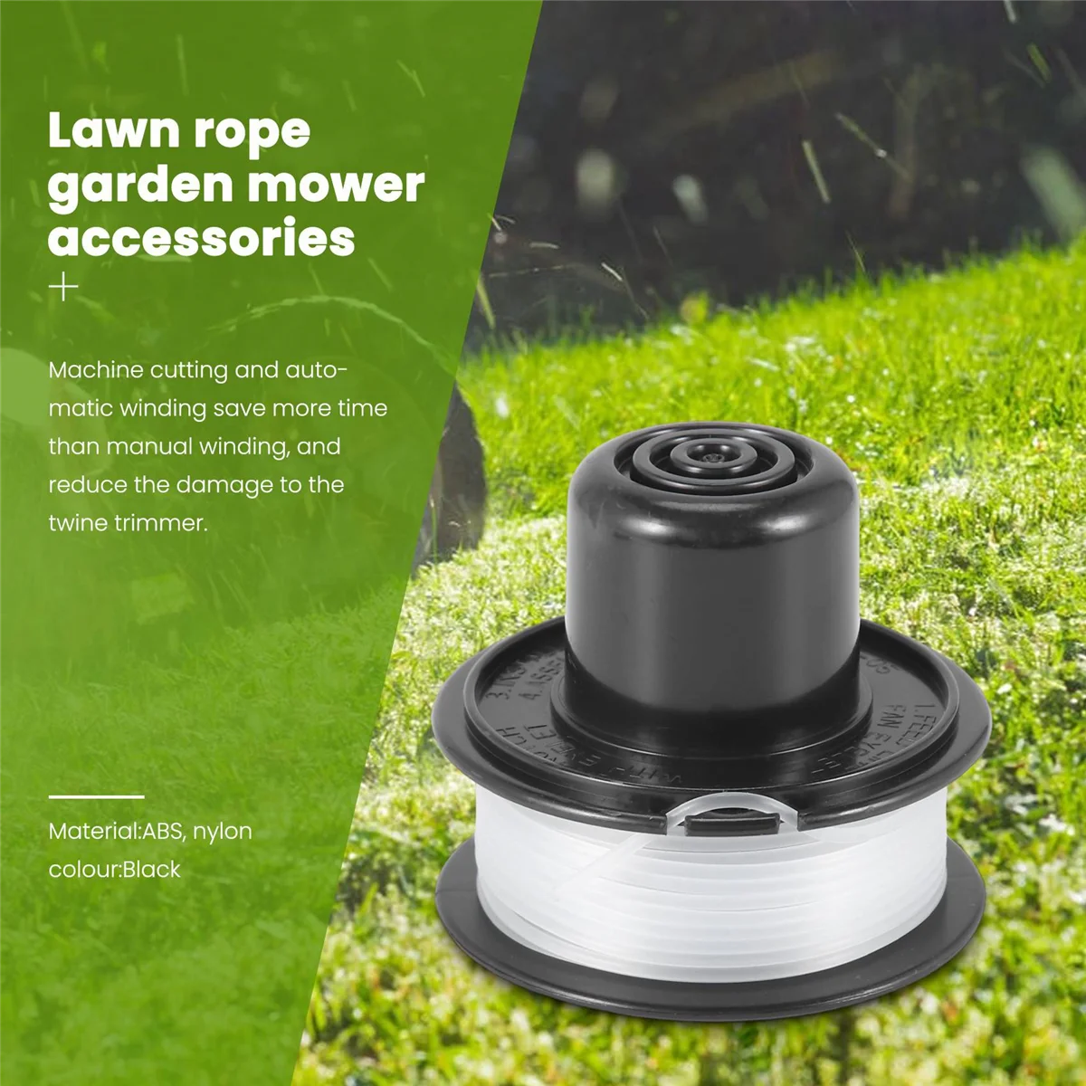 Substituição String Trimmer Spool Line, RS-136, Fit para Black DECKER, ST4000, ST4500, 1 carretel, 1 Cap e 1 Primavera