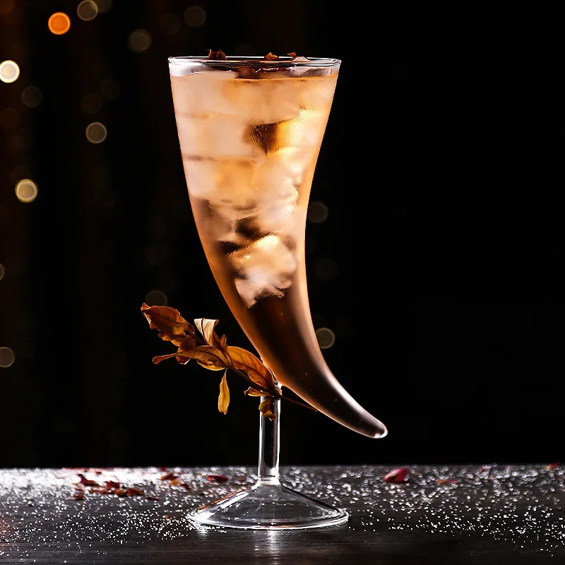 European creative Light luxury Moon Glass Creative molecular smokey glass Personality glass Influencer cocktail goblets