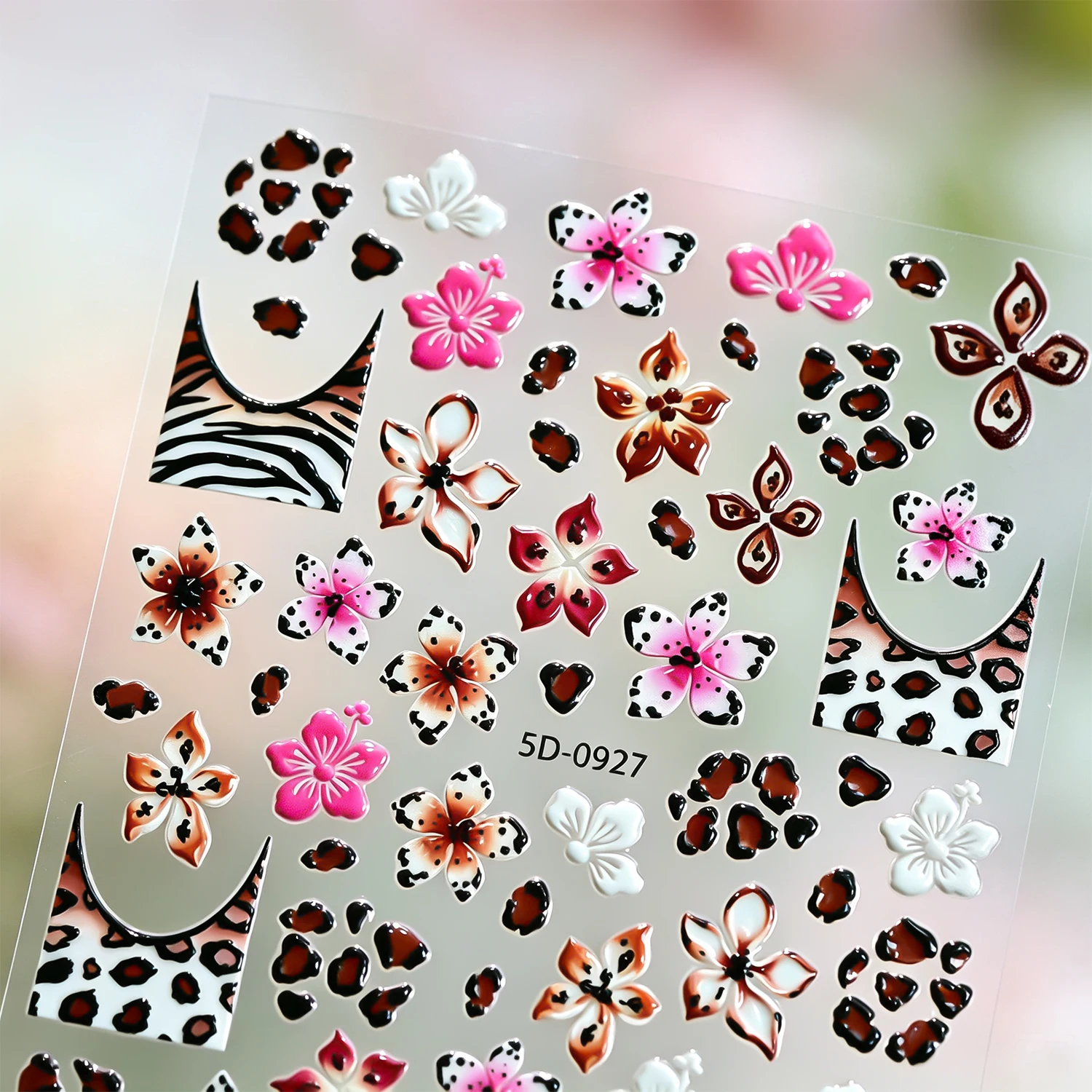 1 Adet 5D Kabartmalı Çiçek Des - Nail Art Zebra Design incelemesi ve fiyatı
