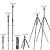 K & Fコンセプト68 ''/1.7mカーボンファイバーカメラ三脚、36mmメタルボールヘッド容量16kg/35.2lbsプロフェッショナル写真三脚 6