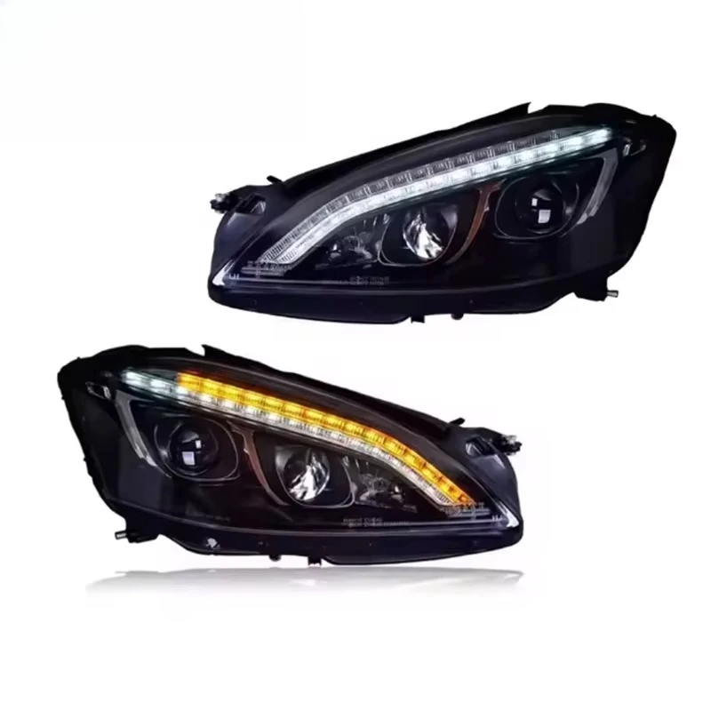 SJC Auto Car Accessories for S Class W221 06-08 Headlights Modified Turn Signal LED Front Lamps Lighting System