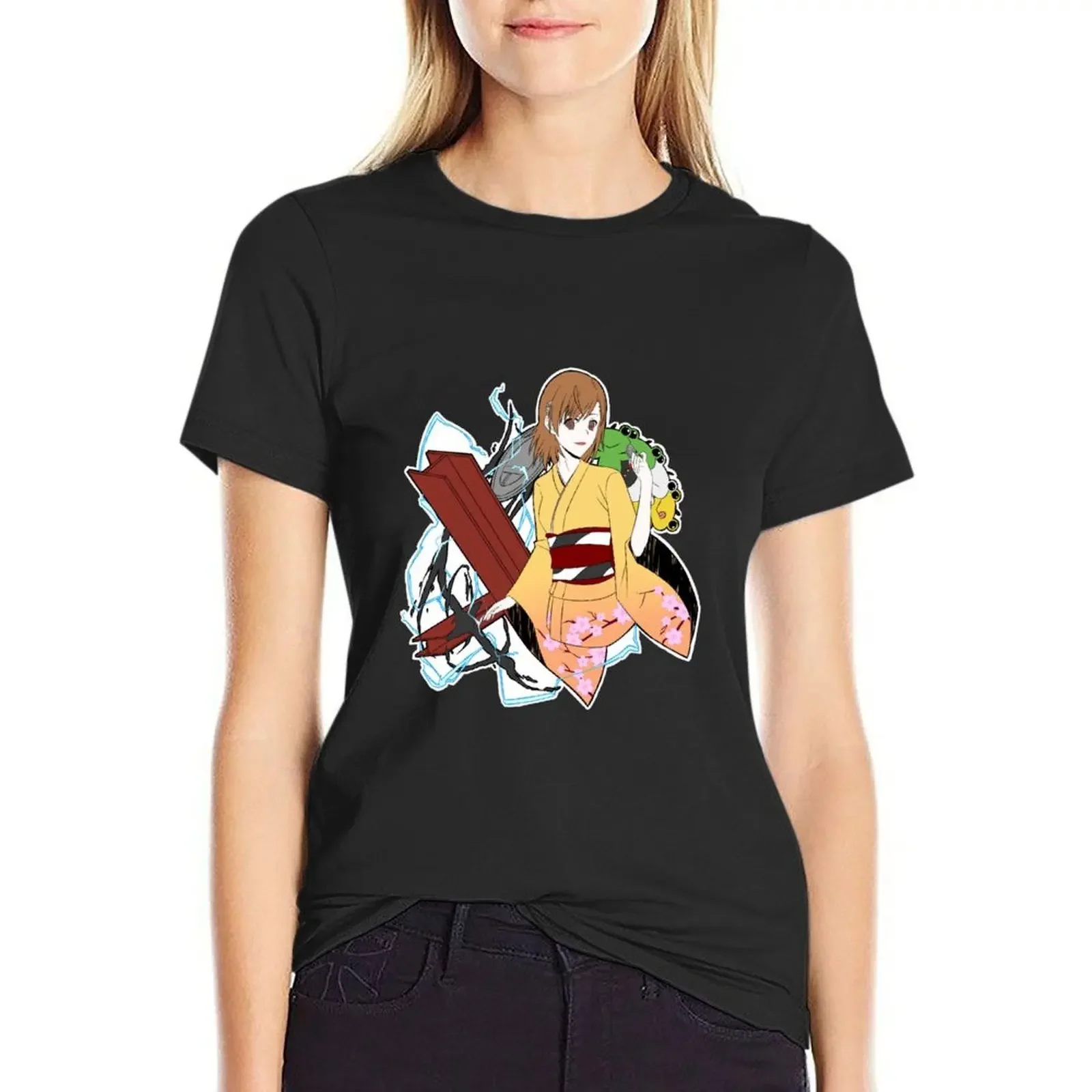 

Mikoto Misaka (Kimono) T-Shirt hippie clothes sports fans lady clothes ariat shirts for Women