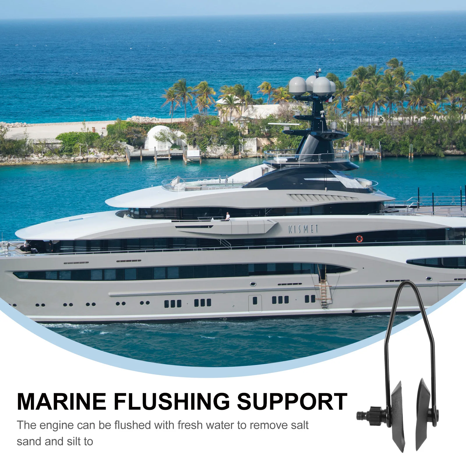 

Universal Black Rectangular Boat Motor Flusher Muffs Cup Quick Connect Garden Hose Marine Yacht Motor Flusher