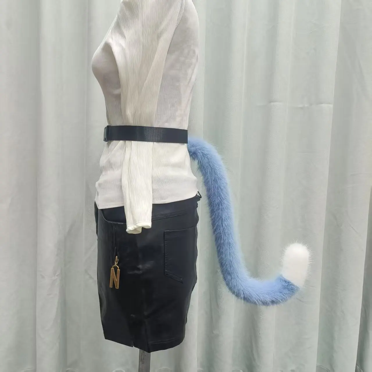 Handmade 70CM Furry Fox Tail Girl Plush Cosplay Prop Faux Fur Cat Tail Lolita Cosplay Animal Tails Halloween Party Kids Gift