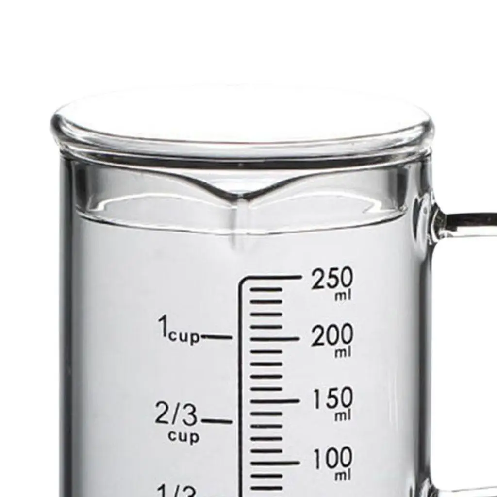 High Borosilicate Glass Made Measuring Cup Anti-scalding Handle Beverage Making Wide Application