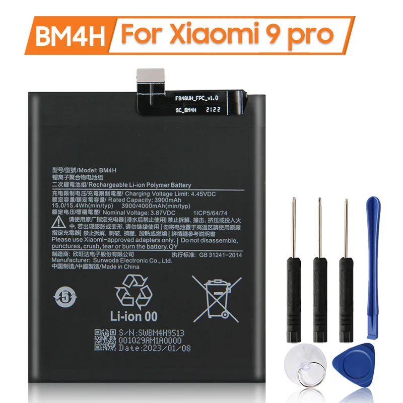 

New Replacement Battery BM4H For Xiaomi Mi 9 Pro Mi9 Pro Phone Battery 4000mAh