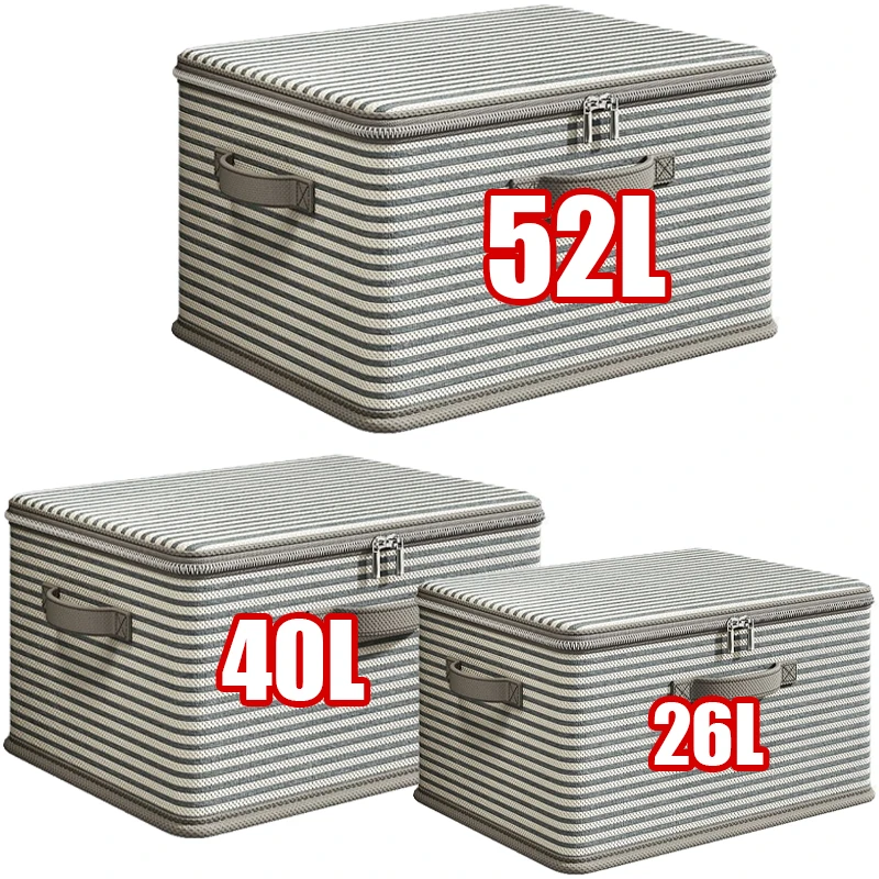 1PC Lockable And Foldable Storage Box, Dust-Proof, Used For Organizing Clothes, Blankets, And Toys In The Wardrobe