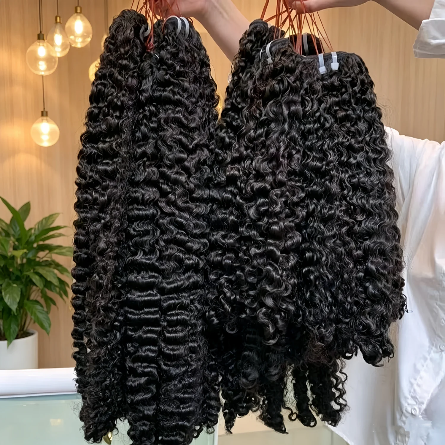 14A Burmese Curly Hair Bundles Brazilian Raw Human Virgin Hair Weave Bundle Ocean Spiral Curly Hair Bundles Curly Hair Extension