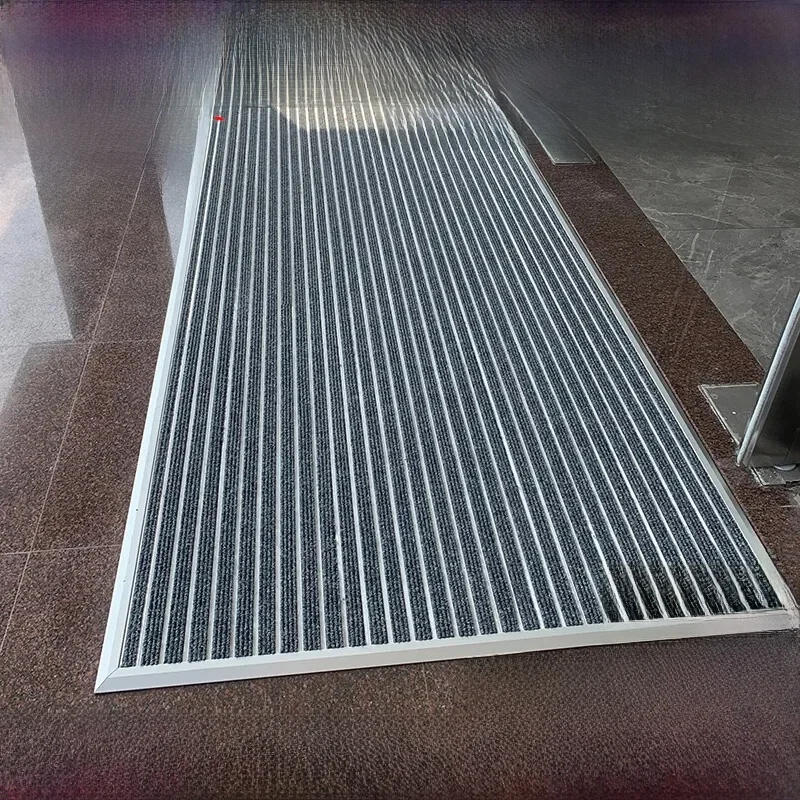 

Embedded Aluminum Alloy Stainl Steel Anti-slip Dust-proof Entrance Mat Hotel Front Door Carpet Strong Absorbency Commercia...