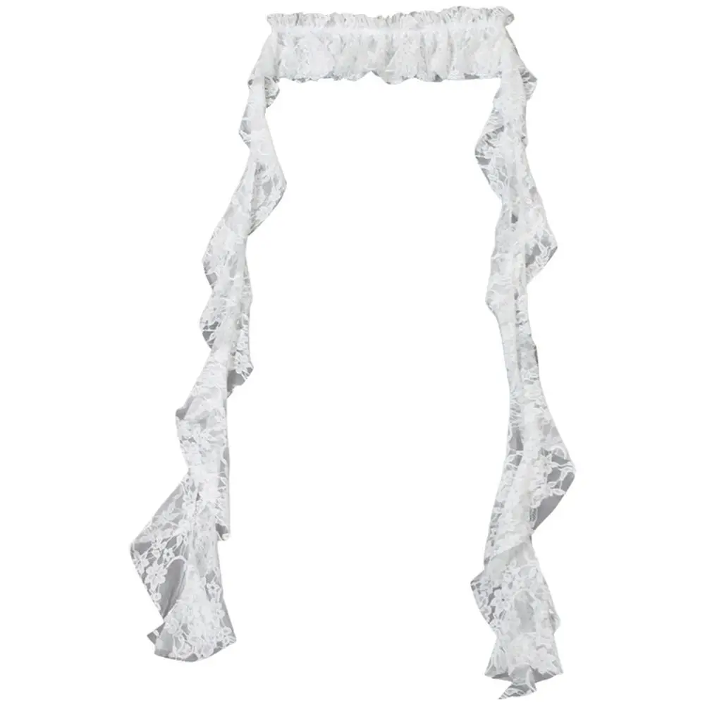 

Embroidered Flower Lace Mini Skirt See Through Y2K Streetwear Ruched Skirts Lace-up Design High Waist Butt Curtain