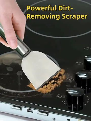 Versatile Cleaning Scraper Durable Metal Stainless Steel Glue Remover Snow Shovel for Kitchen, Bathroom and Home Use